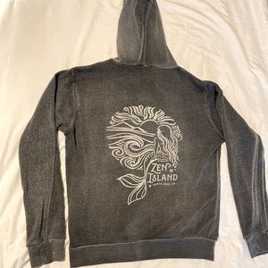 Zen island Mermaid Santa Cruz Zip-up hoodie sz XL